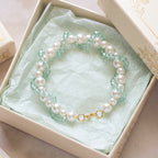 Mint Cascade Pearl Beaded Bracelet
