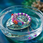 Royal Blossom Beaded Bracelet with Charm Dangles