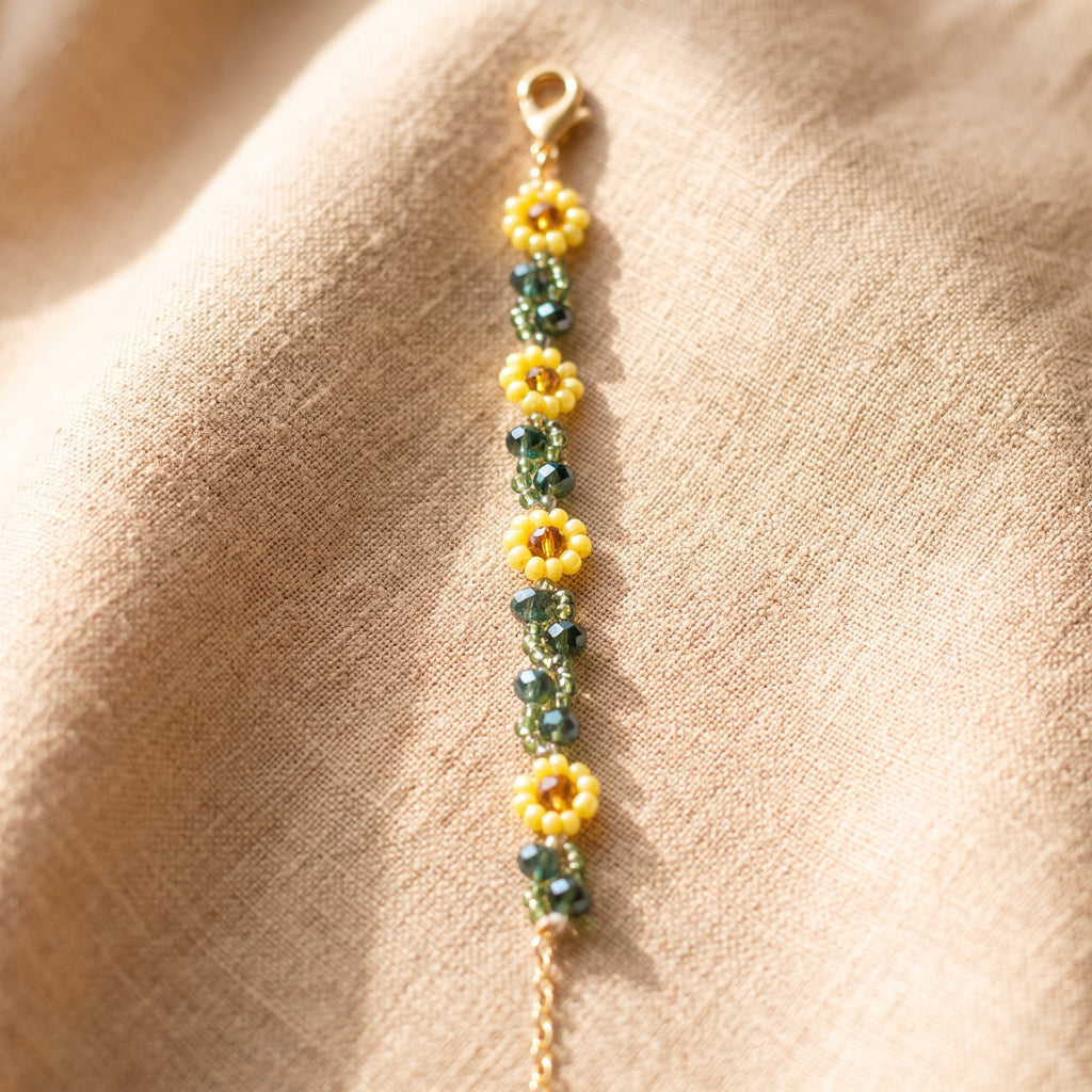 Golden Sunshine Floral Bracelet
