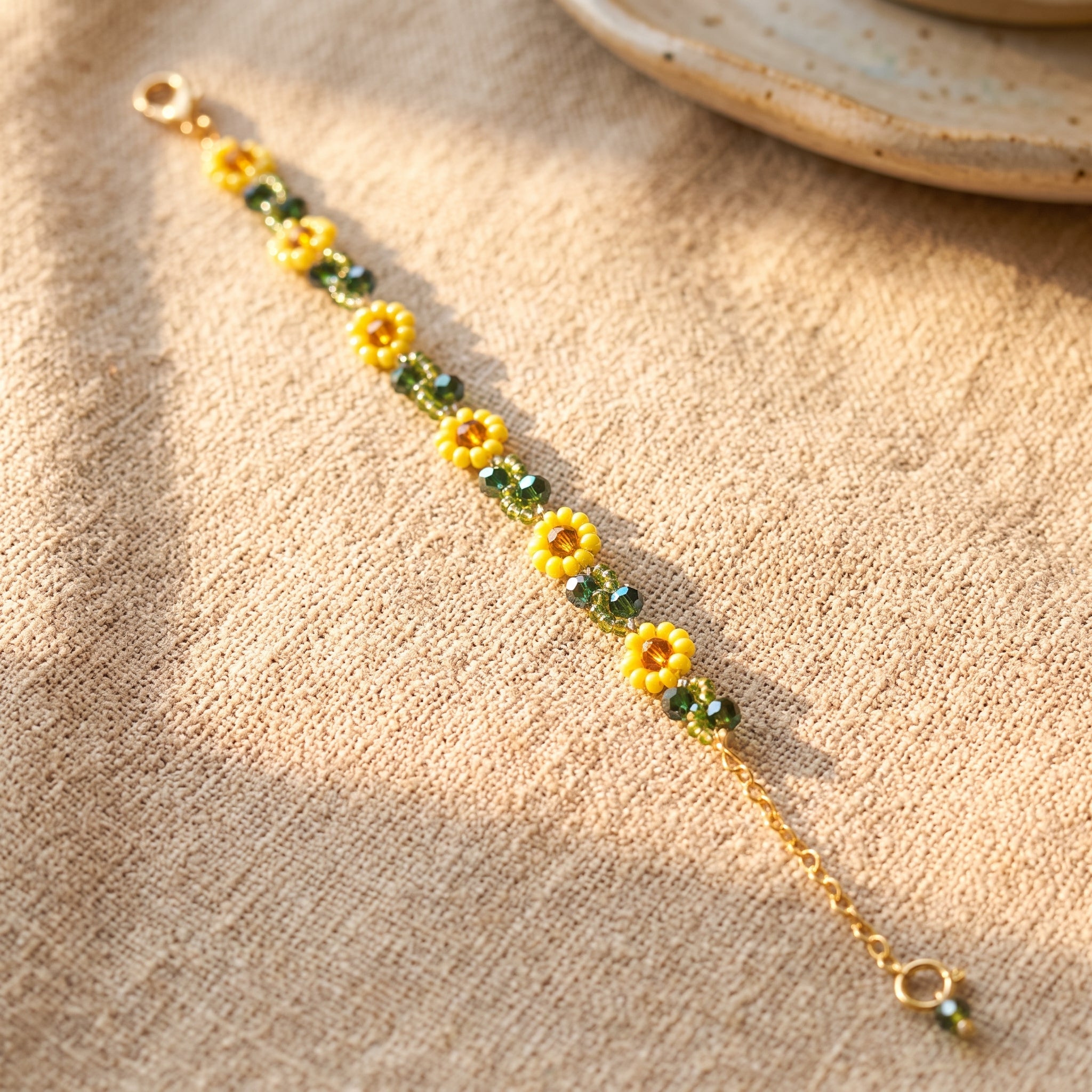 Golden Sunshine Floral Bracelet