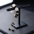 Monochrome Chic Pearl Bracelet