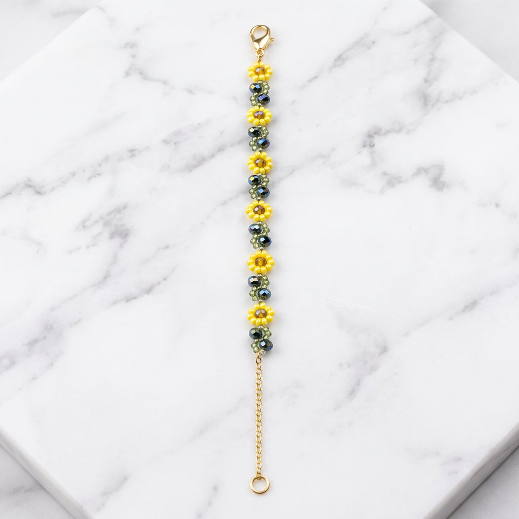 Golden Sunshine Floral Bracelet