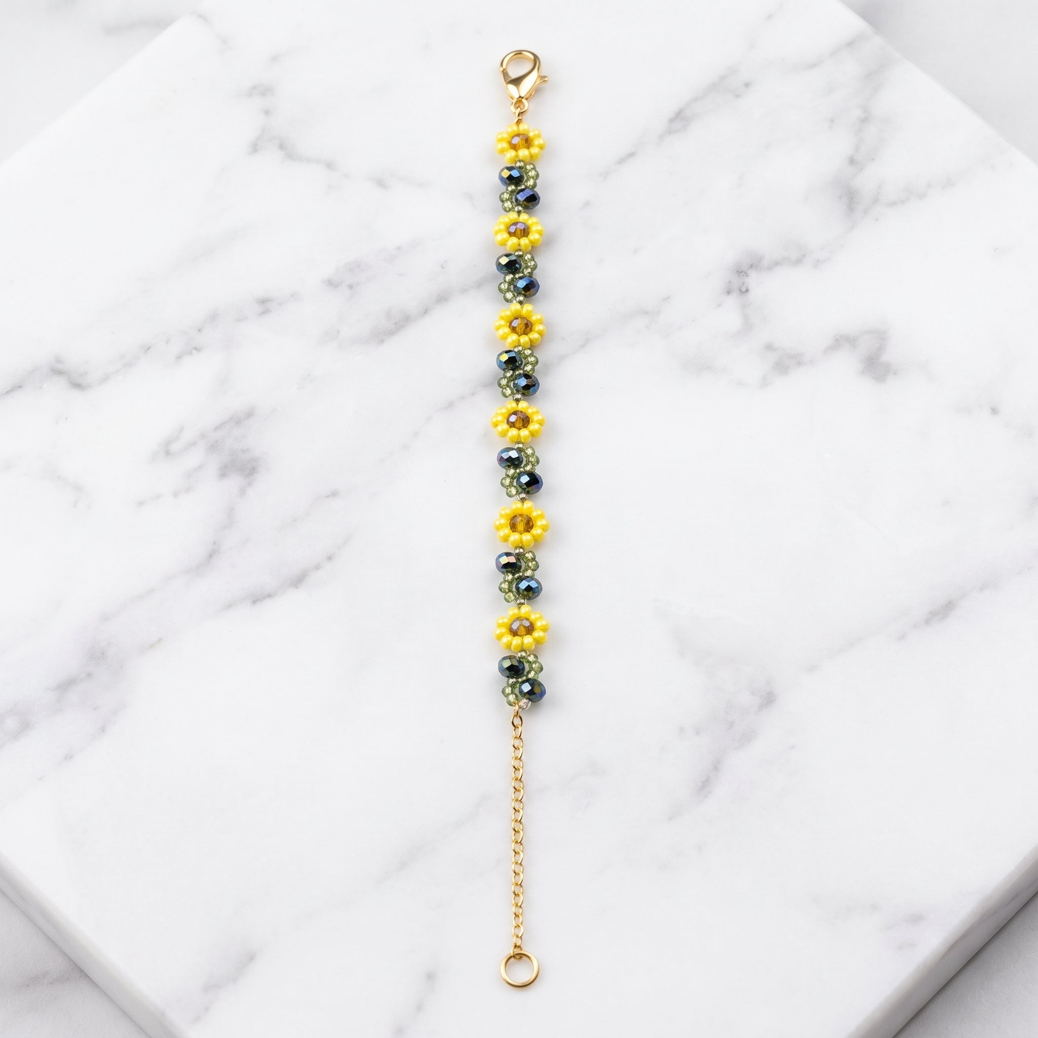 Golden Sunshine Floral Bracelet