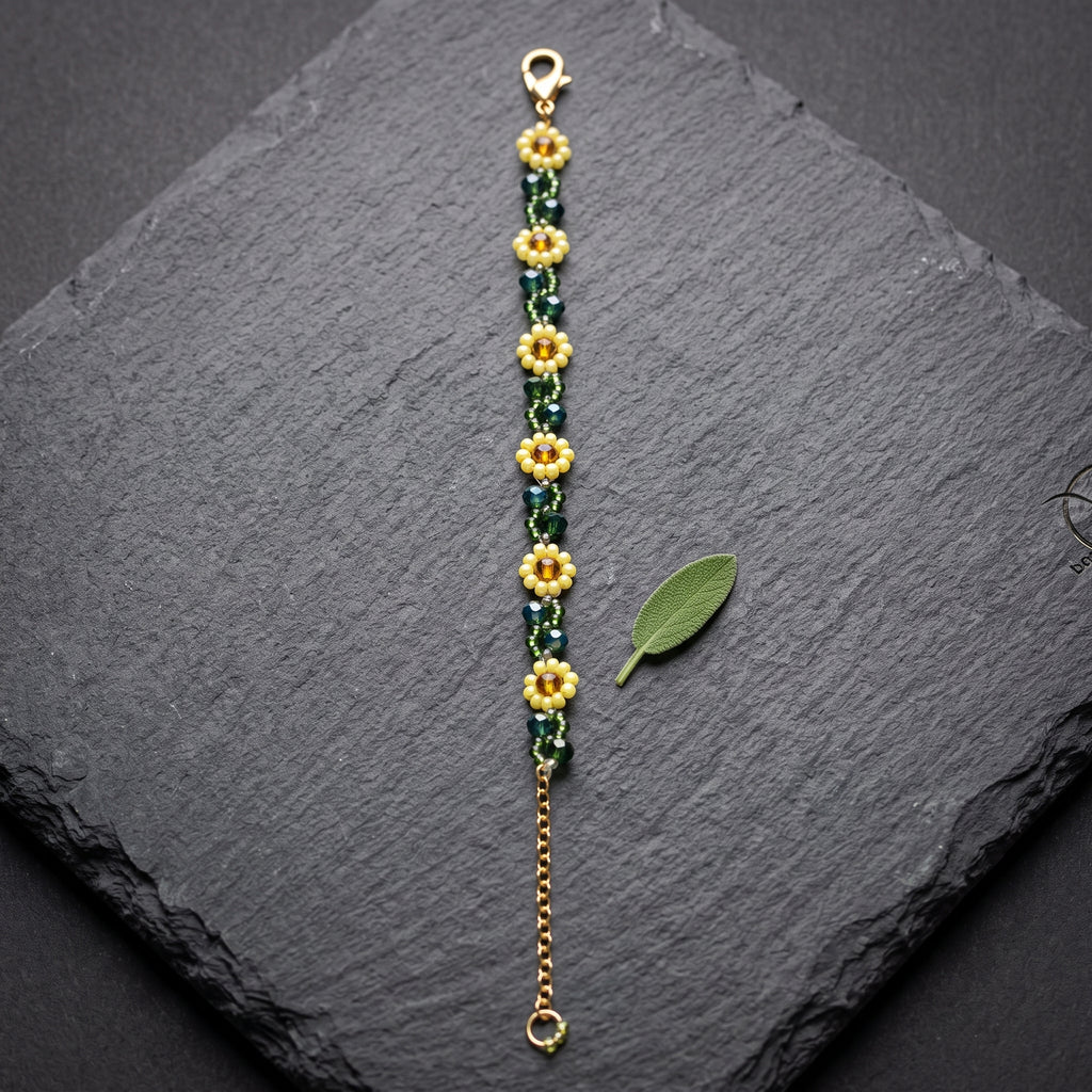 Golden Sunshine Floral Bracelet