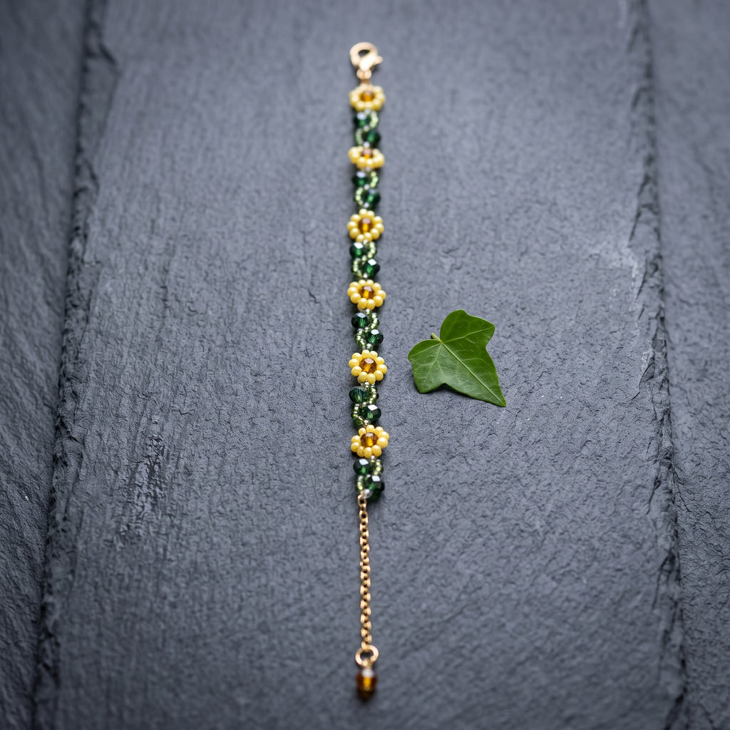 Golden Sunshine Floral Bracelet