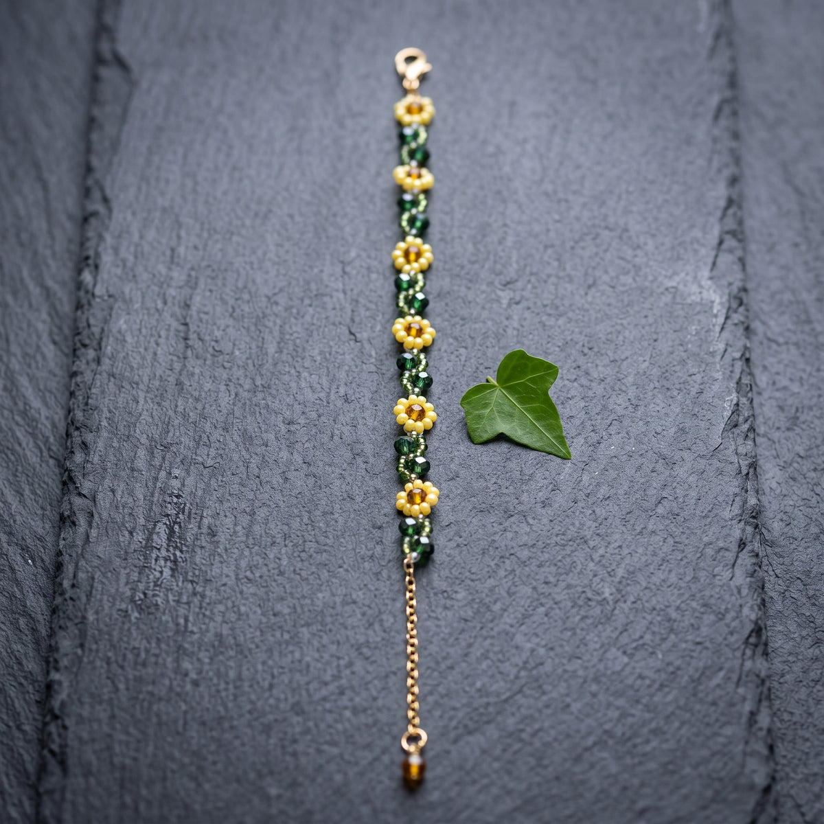Golden Sunshine Floral Bracelet