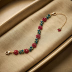 Ruby Cascade Beaded Bracelet