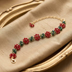 Ruby Cascade Beaded Bracelet