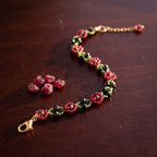 Ruby Cascade Beaded Bracelet