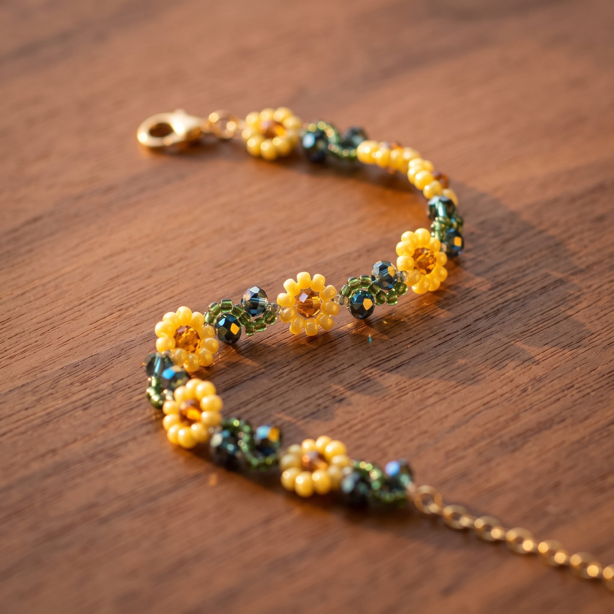 Golden Sunshine Floral Bracelet