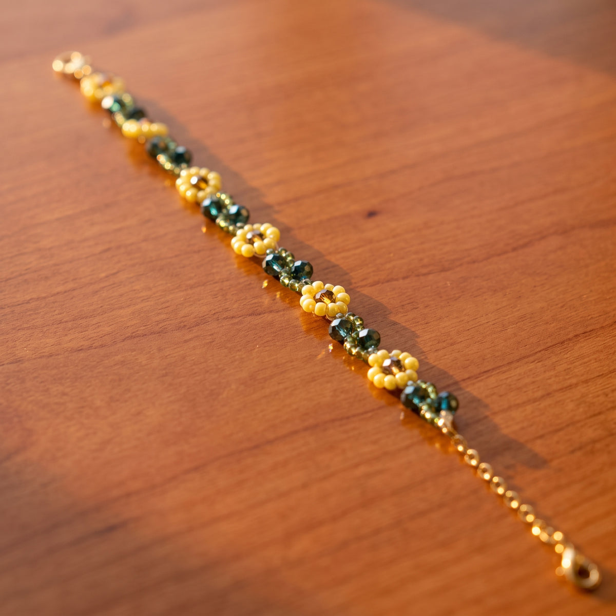 Golden Sunshine Floral Bracelet