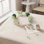 Emerald & Mint Floral Dangle Beaded Bracelet