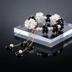 Monochrome Chic Pearl Bracelet