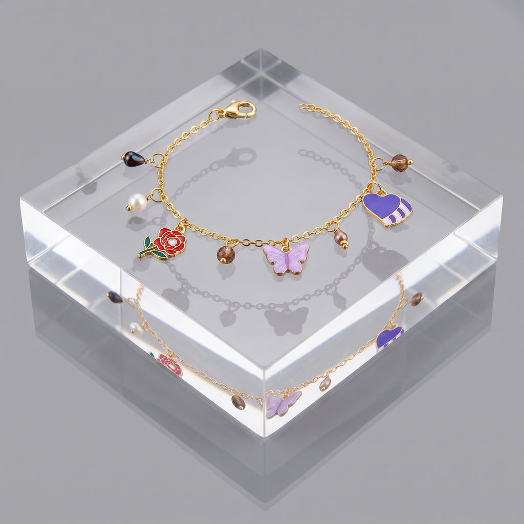 Enchanted Charms Gold Bracelet