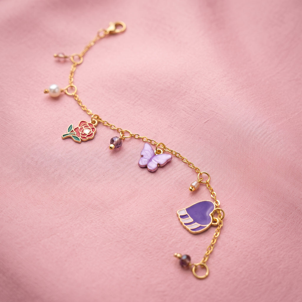 Enchanted Charms Gold Bracelet