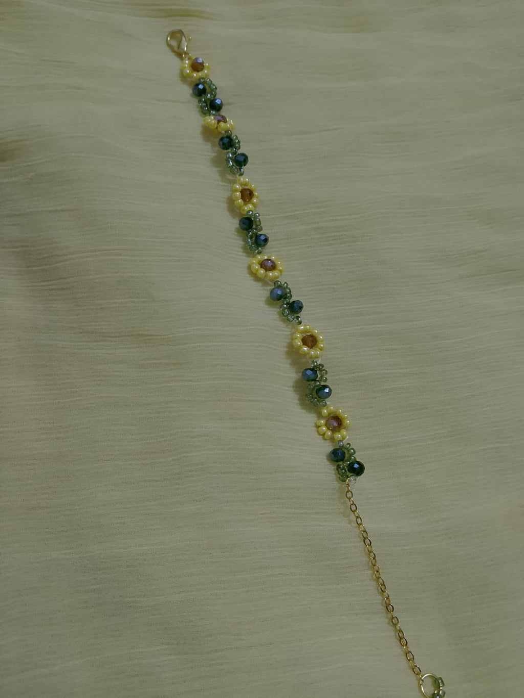 Golden Sunshine Floral Bracelet