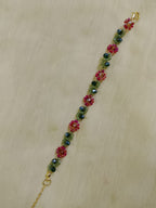Ruby Cascade Beaded Bracelet