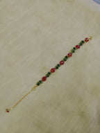 Ruby Cascade Beaded Bracelet