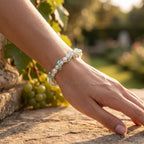 Mint Cascade Pearl Beaded Bracelet